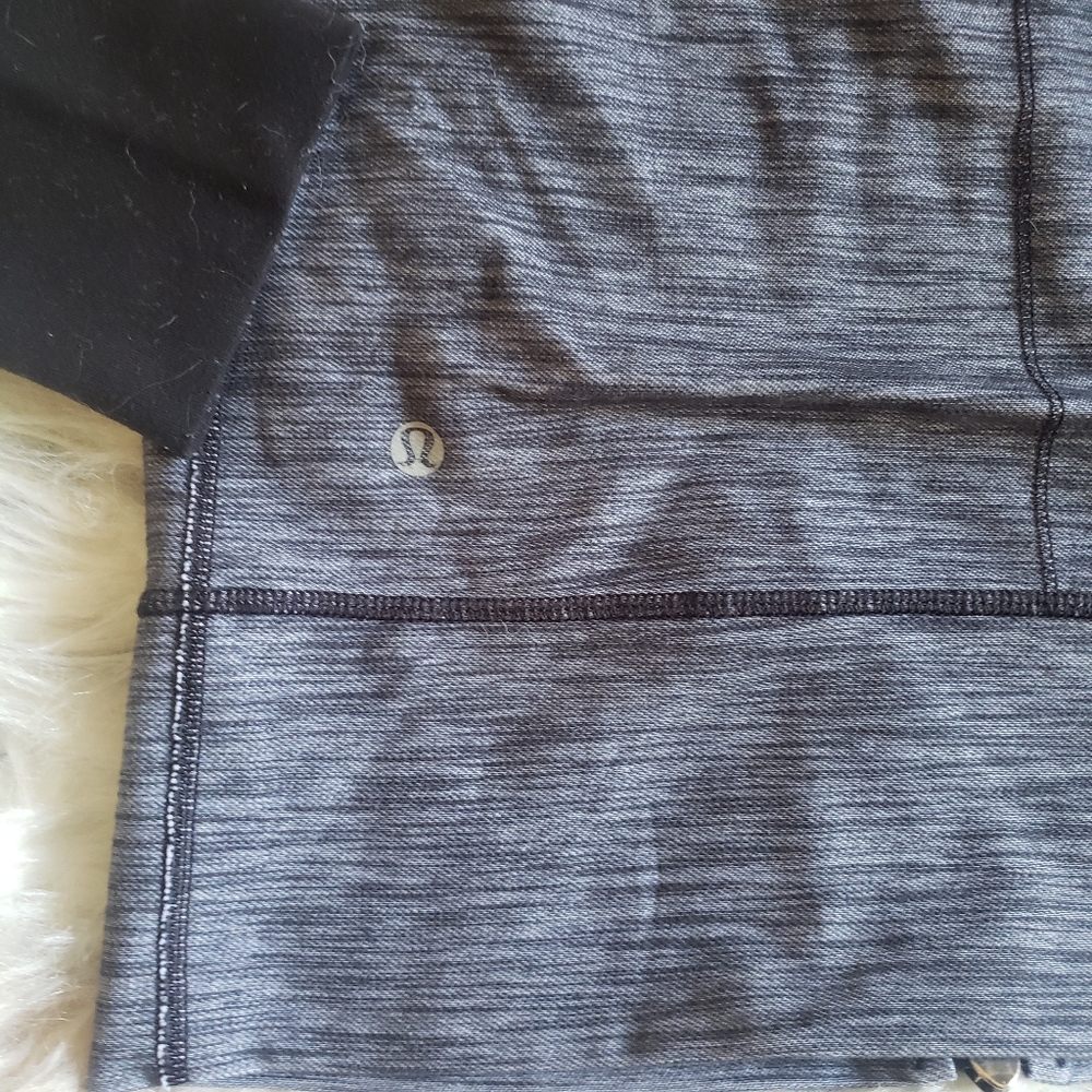 Lululemon Yoga Zipup Large Slub Denim Polar Haze Black - Picture 6 of 10